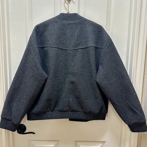 Well Worn Women's Bomber Style Jacket Coat Size L Charcoal Gray Contemporary NEW - Picture 14 of 15